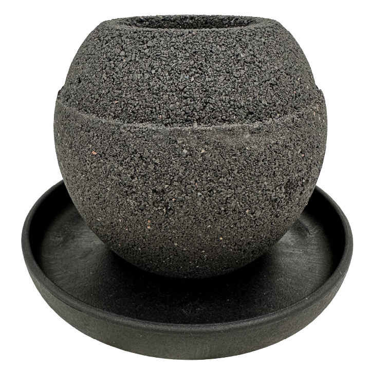 送料無料〈AQUA PLANTPOT〉HACHI (玉ーGYOKUー) ソーサー付 アクア