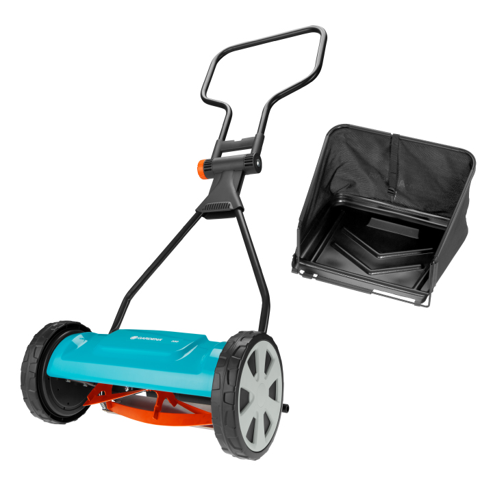 手押し芝刈り機 手動式 刈幅33cm集草バッグ付(gf4-01-103)