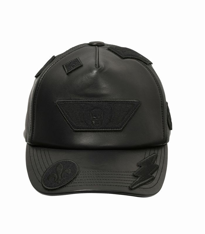 ルシアンペラフィネ　スカル　パッチワーク　羊革　レザーキャップ　lucien pellat-finet　Skull Cap　国内正規品