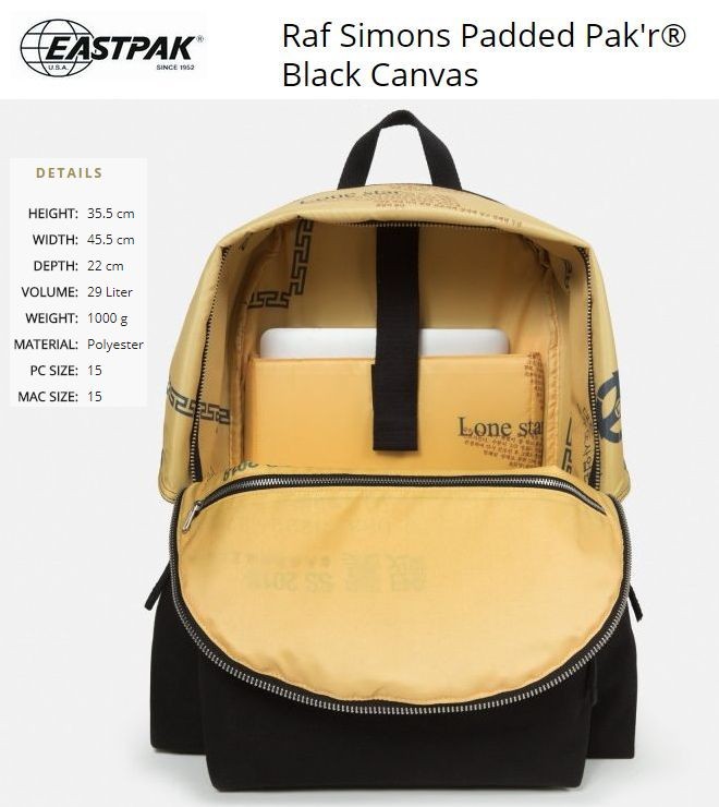 セール SALE ラフシモンズ イーストパック 世界限定 EASTPAK