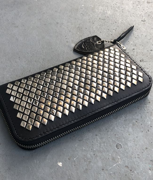 HTC #125 TQ フローラル ターコイズ 別注 ジッパー ラージ スタッズ