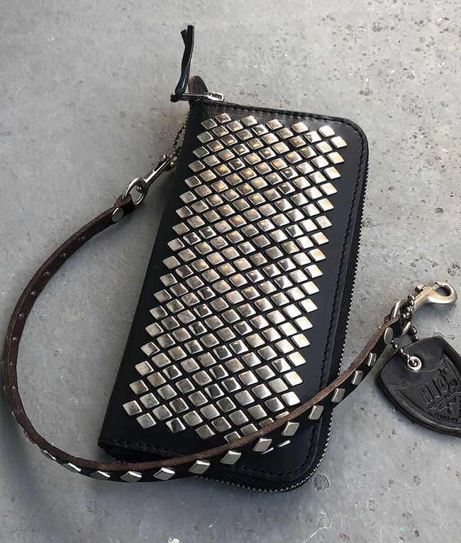 HTC #125 TQ フローラル ターコイズ 別注 ジッパー ラージ スタッズ