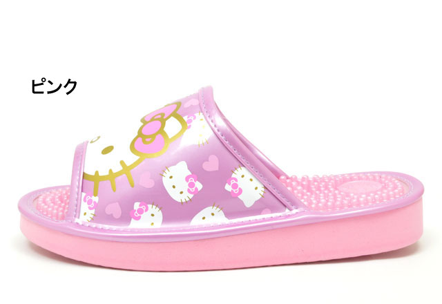 【送料無料(北海道、沖縄除く)】 ハローキティ SA4196 HELLO KITTY 健康サンダル 軽量 幅広 キティちゃん イボイボ レディース 靴 パープル ピンク ブラック | ハローキティ | 02