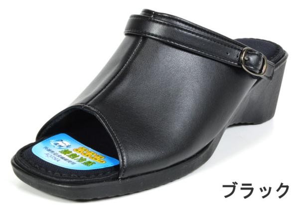 送料無料(北海道、沖縄除く) LUCIANO VALENTINO ウエッジサンダル オフィスサンダル レディースサンダル 2WAY 婦人 日本製 1750 ブラック ブロンズ 靴｜kksimple｜02