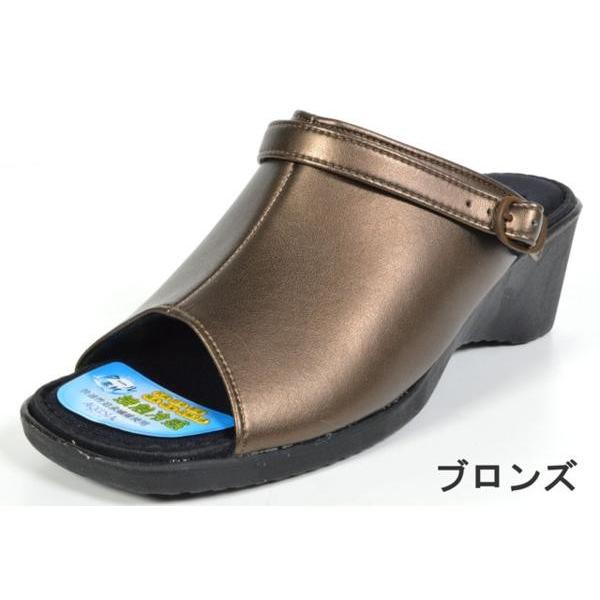  LUCIANO VALENTINO 1750 ウエッジサンダル オフィスサンダル レディースサンダル 2WAY 婦人 日本製 ブラック ブロンズ 靴