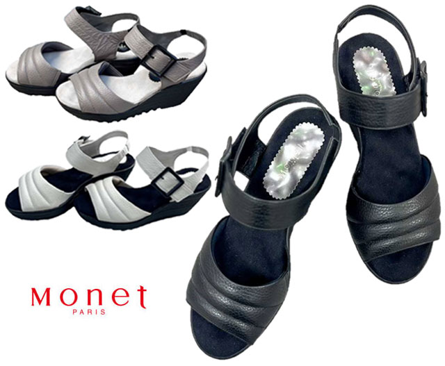 【新品　訳あり】monet サンダル　ビジュー　ブラック　モネ 882304】ビジューデザインサンダル｜HAYASHIGO ONLINE SHOP