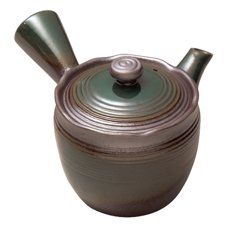 萬古焼 便利急須】 ようがん 茶ガラの捨てやすい急須(カップ網) : スズ