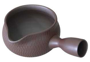 萬古焼 便利急須】 ようがん 茶ガラの捨てやすい急須(カップ網) : スズ