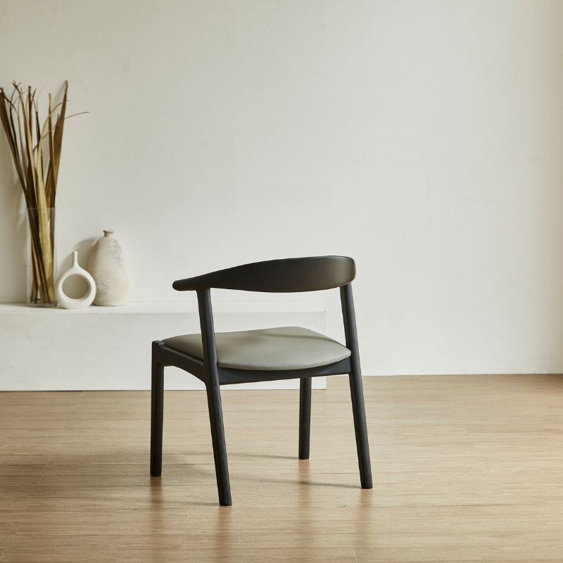 河口家具製作所 ダイニングチェア チェア 単品 ちょい肘 PVC 合成皮革
