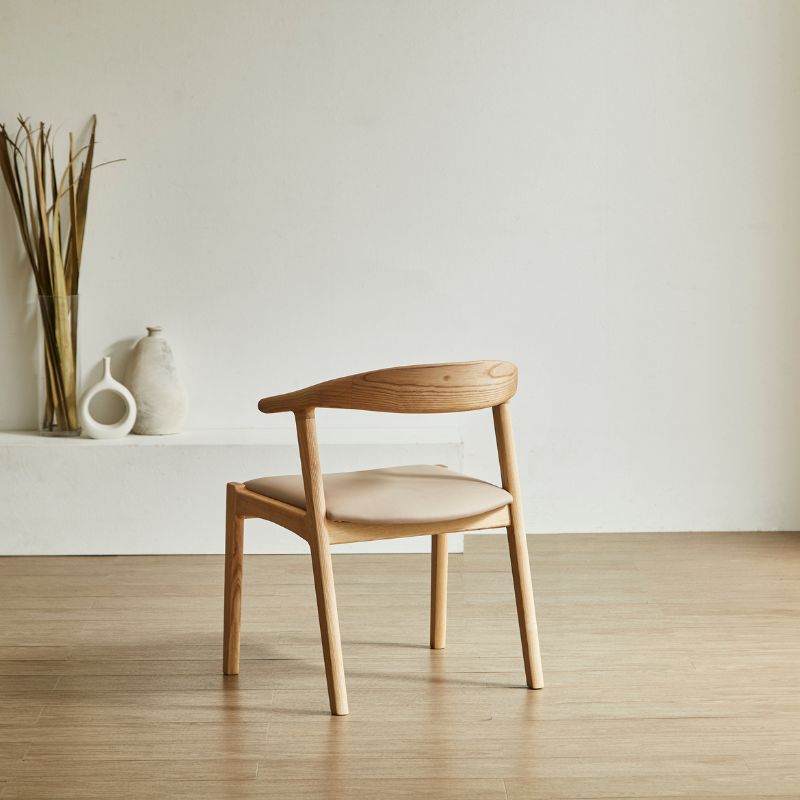 河口家具製作所 ダイニングチェア チェア 単品 ちょい肘 PVC 合成皮革