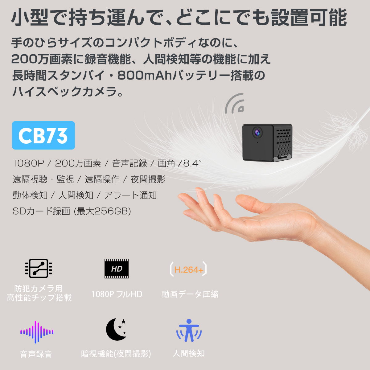 wifi対応の防犯カメラ