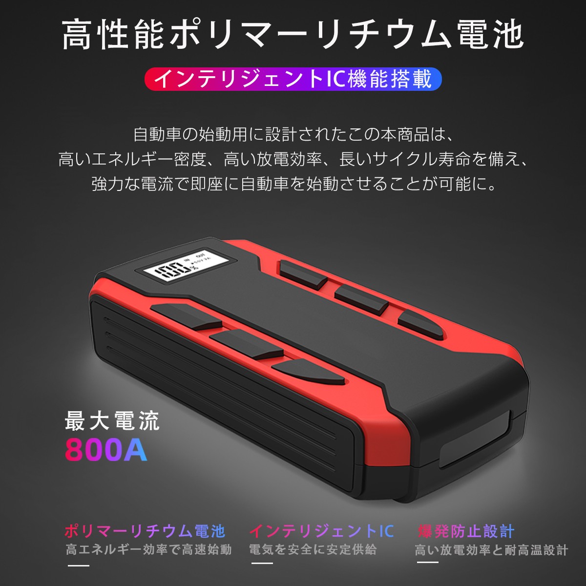 ジャンプスターター 12V車用エンジンスターター ブースターケーブル 12000mAh 車のバッテリー上がり対策 LED緊急ライト搭載 PSE  6ヶ月保証 : y29052909 : KMサービス - 通販 - Yahoo!ショッピング