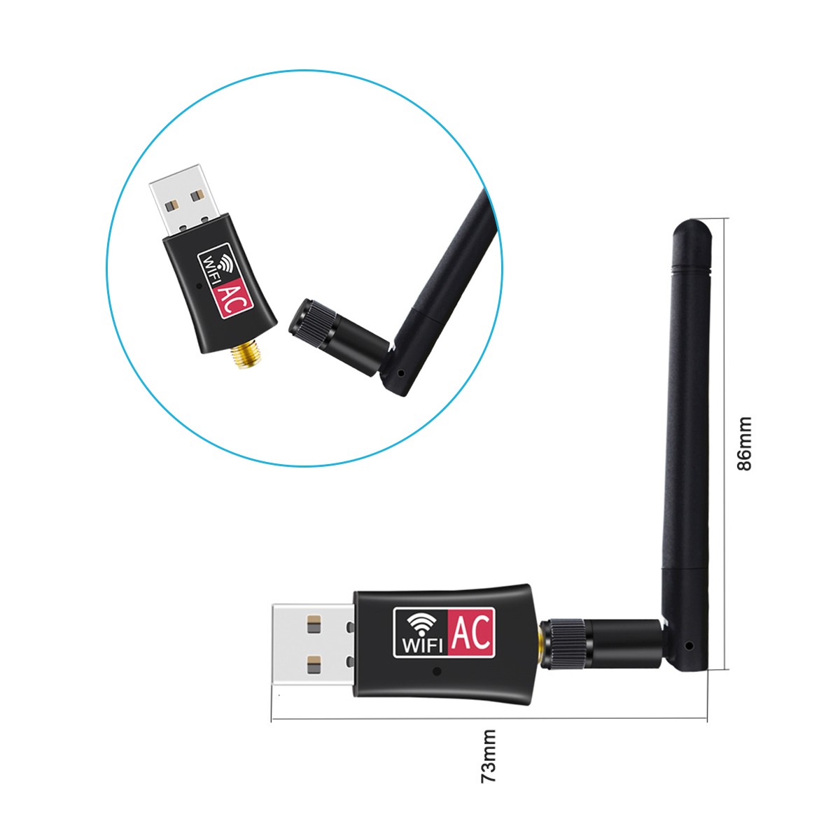 usb wifi アダプター 子機 親機 無線lan ハイパワーアンテナ 11ac/n/a/g/b 2.4GHz 150Mbps/5GHz  433Mbps対応 Windows 1ヶ月保証 : y3006010002 : KMサービス - 通販 - Yahoo!ショッピング