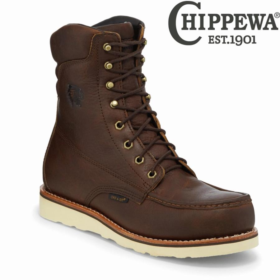 f*9様 CHIPPEWA（チペワ）USA製推定 オールドモックトゥブーツ 約3 中古・古着通販】CHIPPEWA (チペワ) モックトゥラゲッジフィールド