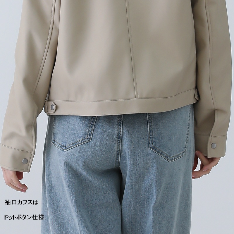 ほぼ未使用】bajra ノーカラーレザージャケット シングルライダース