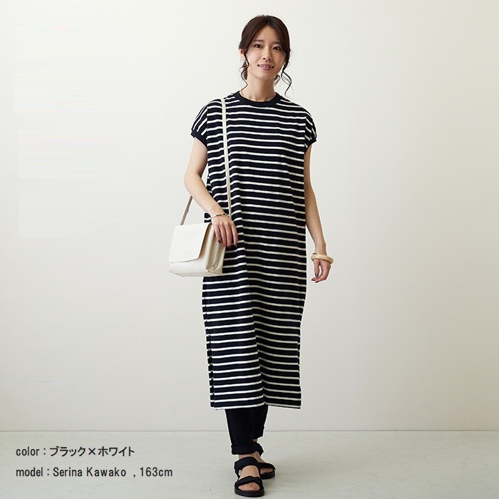 tシャツ ワンピース 夏 レディース ロング 半袖 ロングワンピース 黒