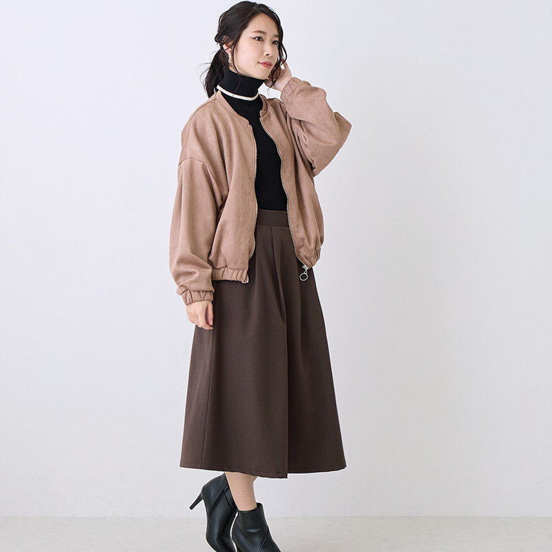 フェイク スエード ジャケット レディース アウター ジップ