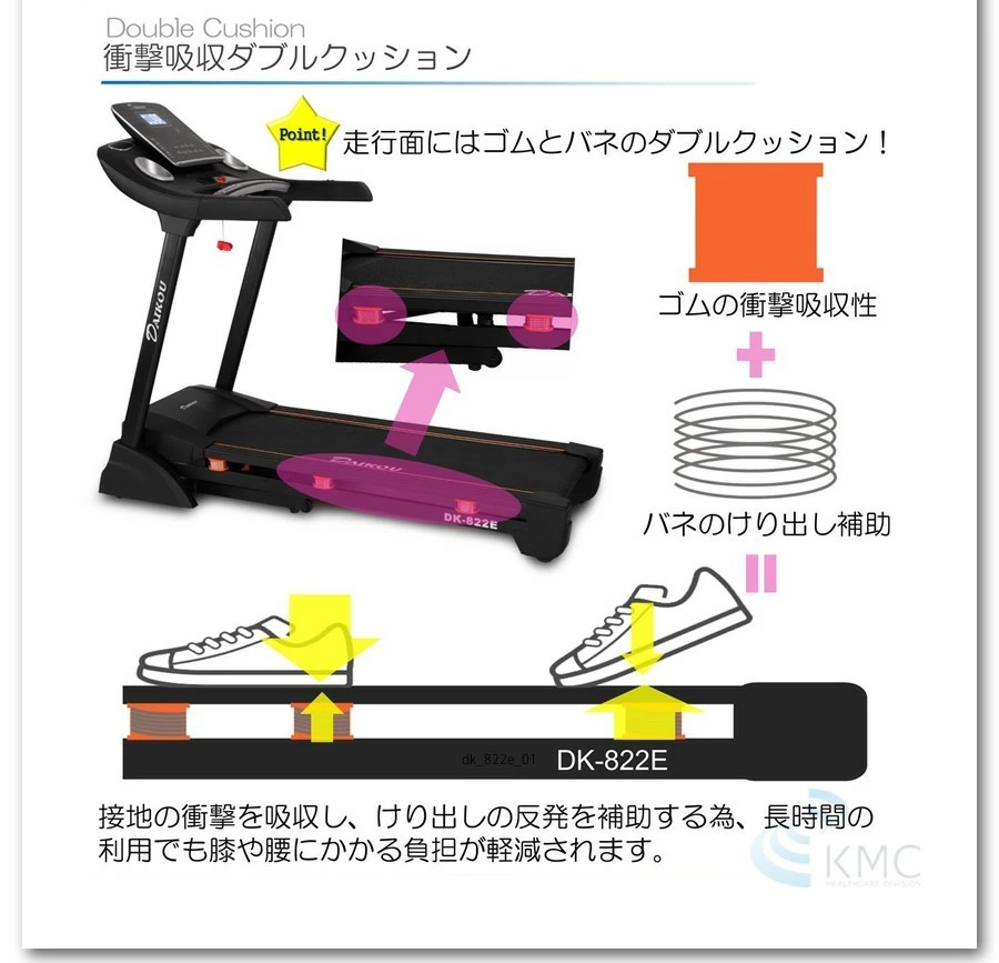 ダイコウ DK-822E　ダブルクッションで膝や腰への負担を軽減