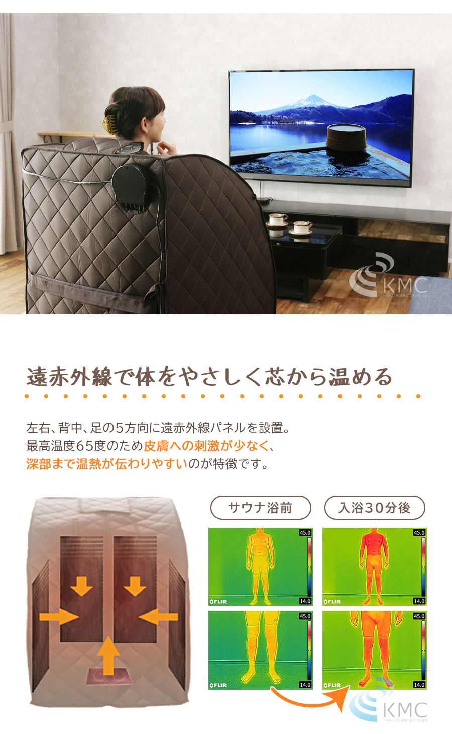 ホームサウナ SPA NH-001 遠赤外線 家庭用 コンパクト 折りたたみ可能 日本製】ホームサウナSPA 折りたたんで収納できるサウナ【遠赤外線