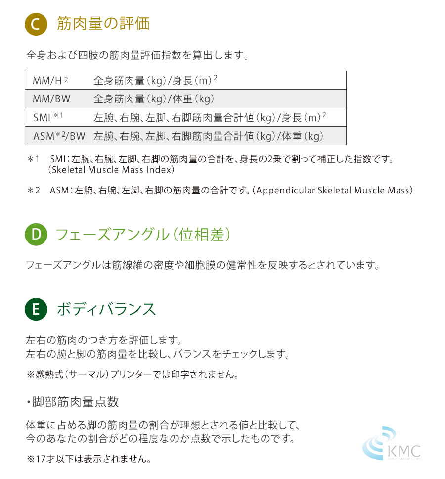業務用マルチ周波数体組性計 MC-780A 見やすくわかりやすい測定結果