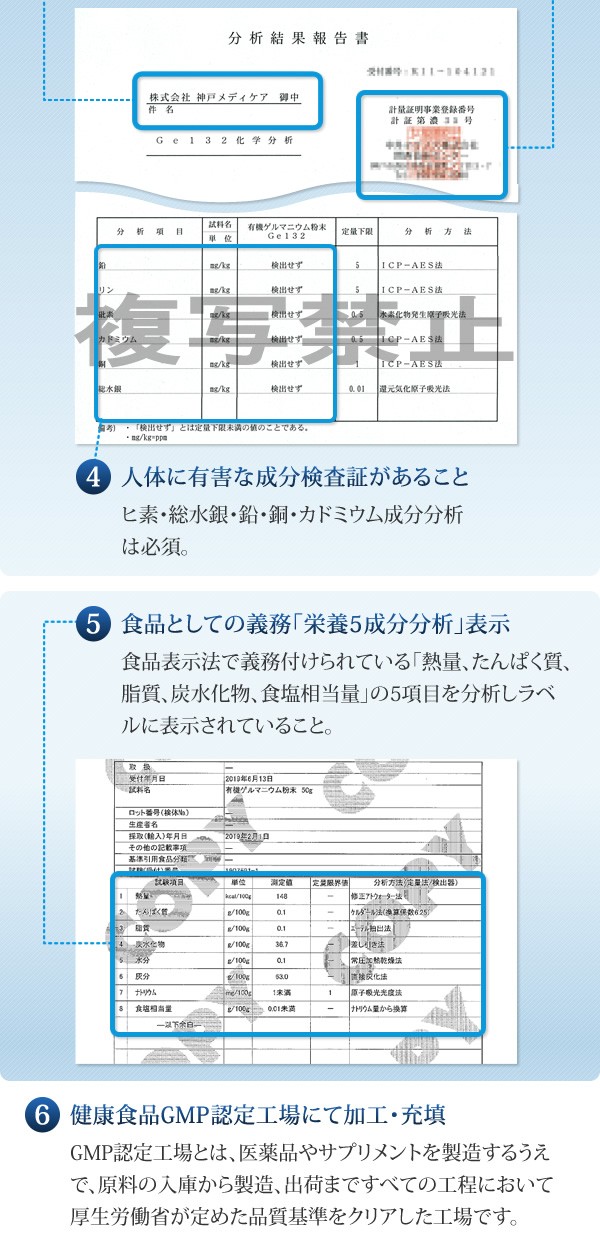 純度100％〈飲用・高品質〉有機ゲルマニウム粉末Ge132 健康補助食品