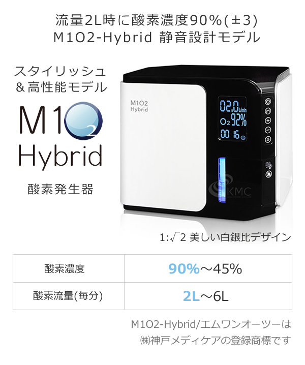 酸素発生器/酸素濃縮器 M1O2-Hybrid エムワンオーツーハイブリッド 