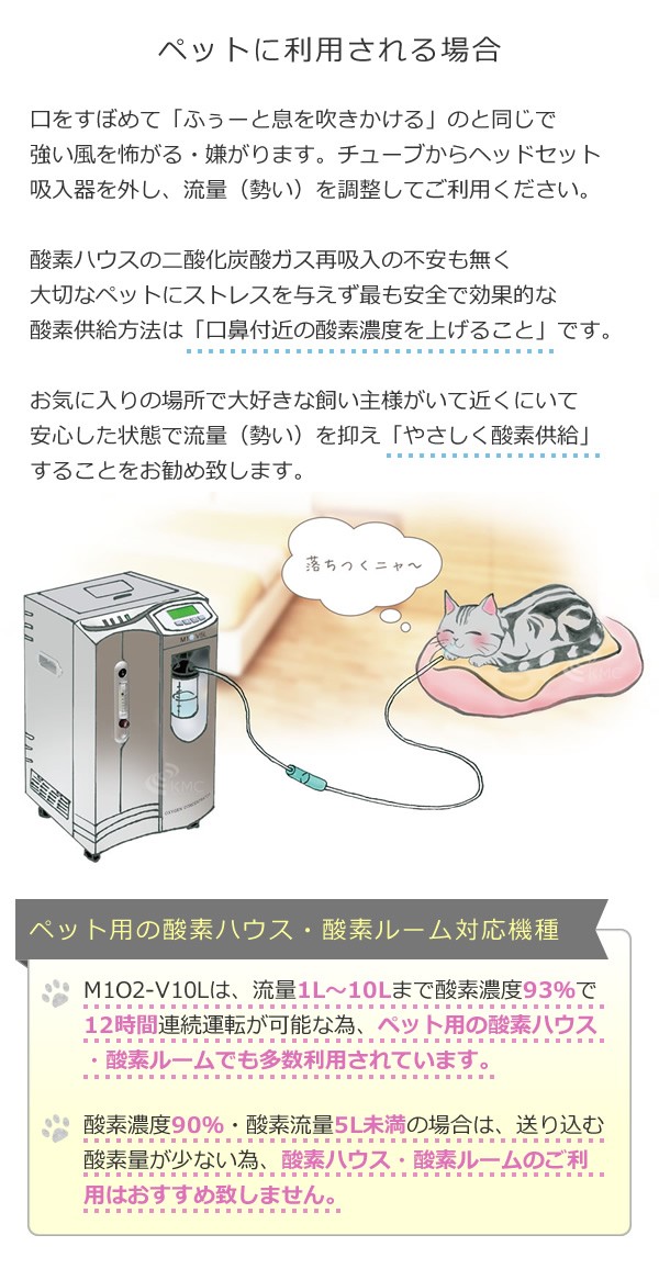 酸素発生器/酸素濃縮器 M1O2-V10L エムワンオーツーV10L 家庭用