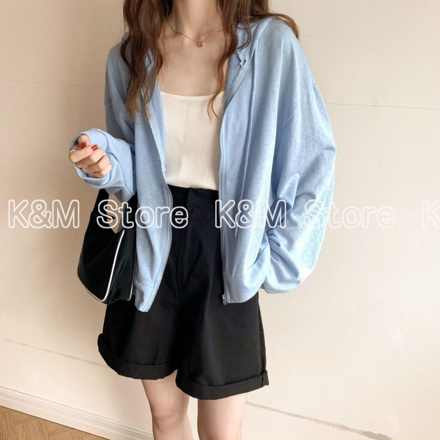 パーカー レディース 春夏 秋冬 薄手 ショート丈 長袖 ルームウェア アウター uvカット 冷感 ジップアップ ゆったり 大きいサイズ かわいい |  | 03