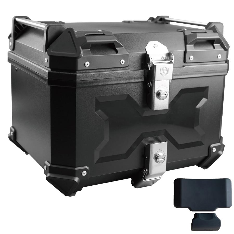 中古　バイク リアボックス 45l 背もたれ付 大容量 トップケース 白 ONE STEP リアボックス バイク 45l 背もたれ バイクリアボックス