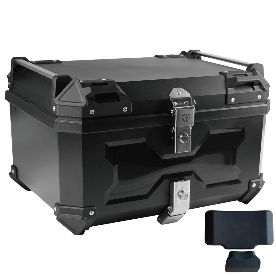 リアボックス 58L abs 背もたれ トップケース バイク 白 バイクリア 