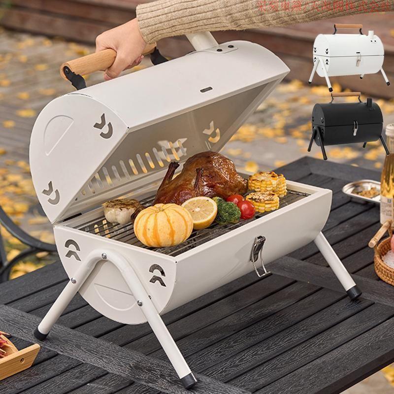【新入荷】 ドラム缶 BBQコンロ バーベキューコンロ バーベキューグリル BBQグリル キャンプ アウトドア キャンプ用品　小型 蓋付き L1375 バーベキューコンロ バーベキューグリル 卓上 ドラム缶 BBQ