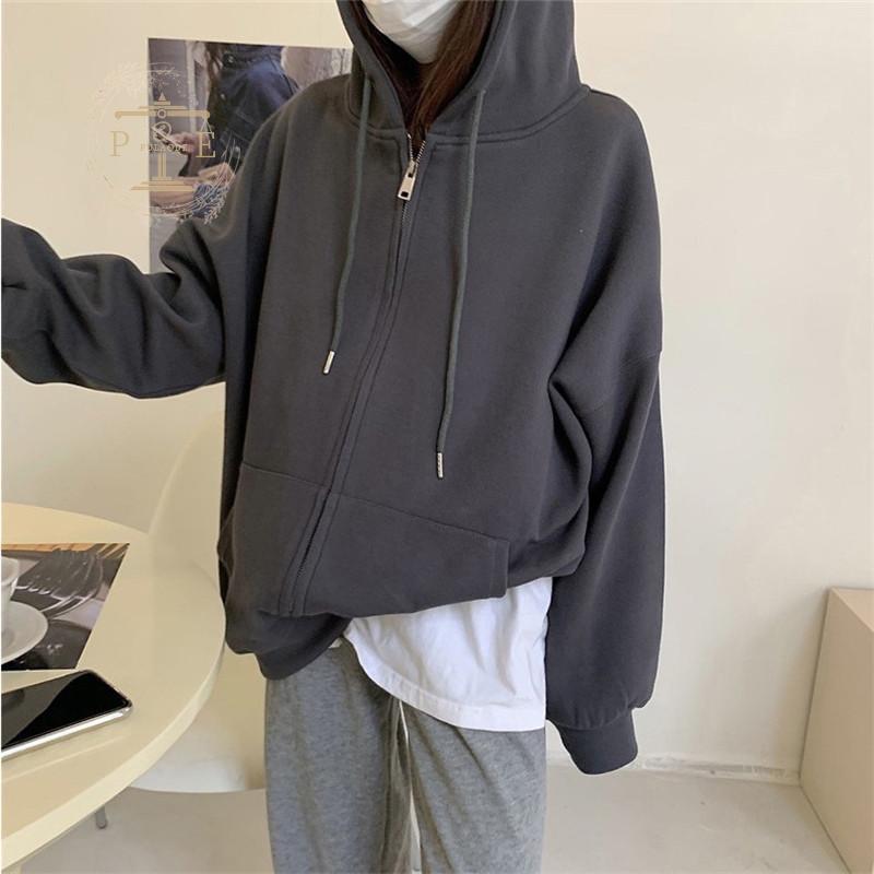 パーカー レディース ス スウェット 通学 体型カバー 長袖 無地 羽織り フード付き ゆったり トレーナー プルオーバー カジュアル パーカー レディース トップス スウェット 通学 無地 体型カバー
