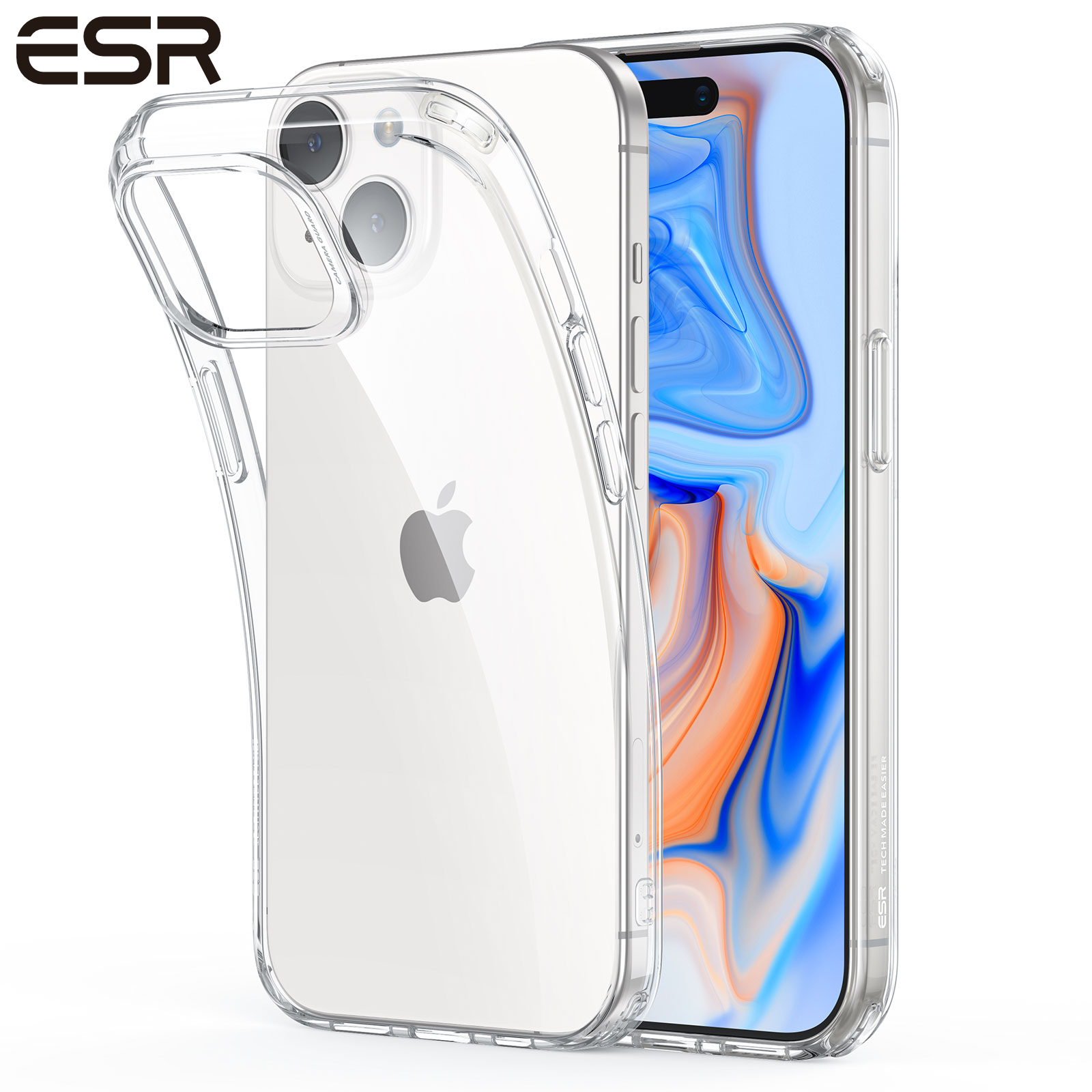 ESR iPhone 15 / Plus Pro Max ケース クリア 耐衝撃 薄型