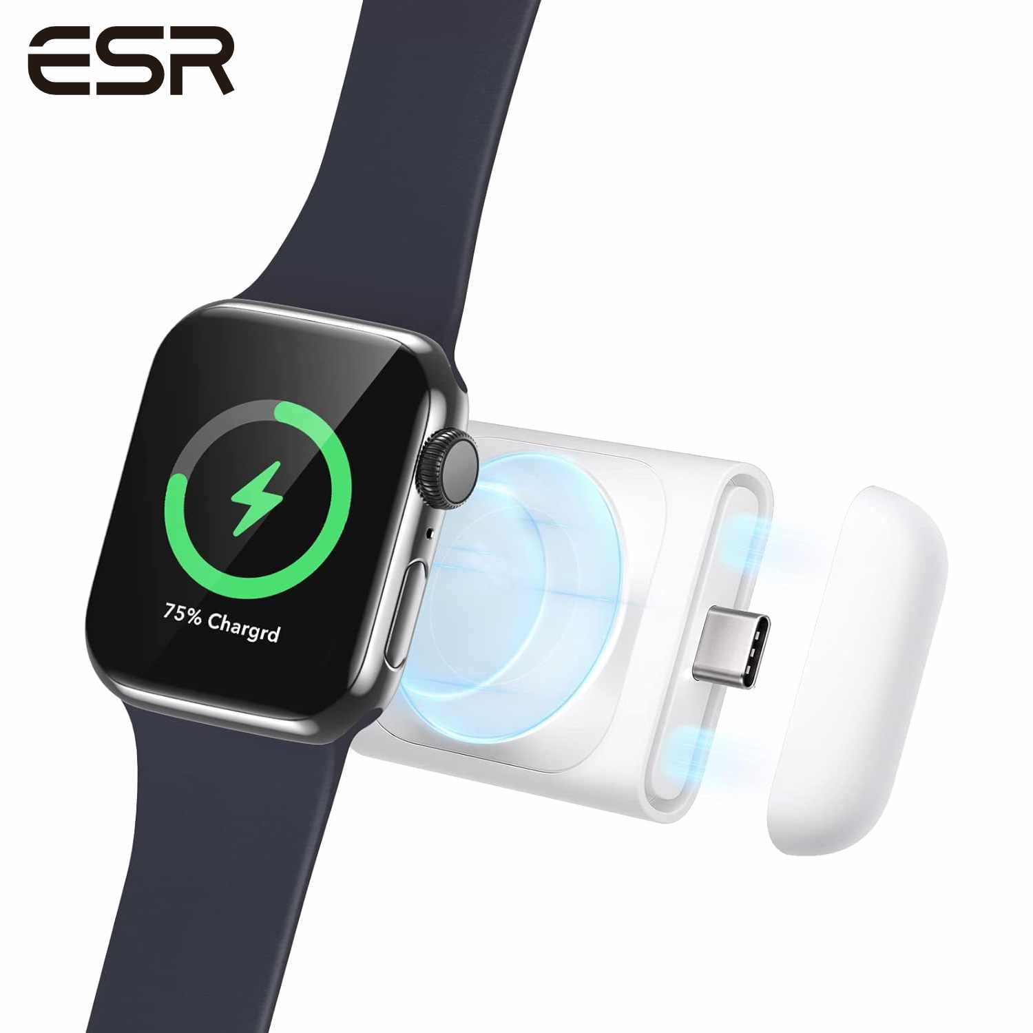 ESR Apple Watch充電器 マグネット式 5W高速充電 MFi認証取得 アップル