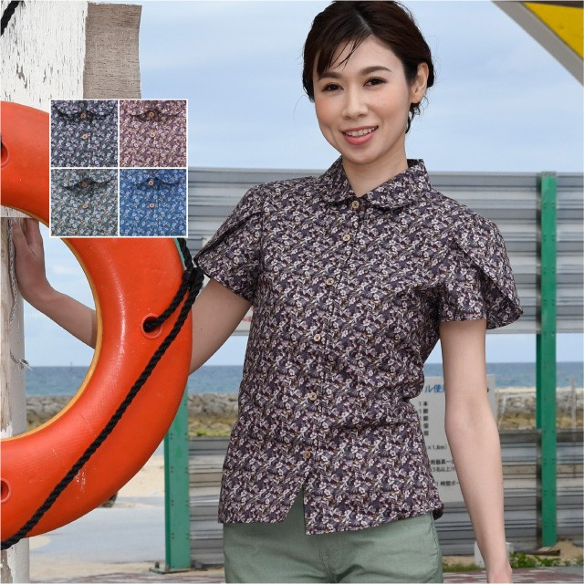 PAIKAJI かりゆしウェアレディースＬサイズ　アロハシャツ沖縄 かりゆしウェア 沖縄アロハ PAIKAJI アロハシャツ サイズ M