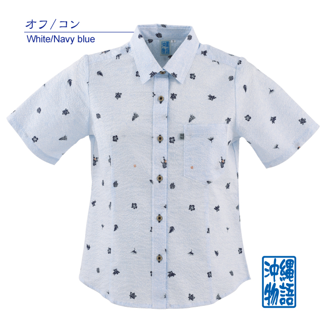 売れ筋商品|||かりゆしウェア かりゆし シャツ レディース シーサー飛び柄 シャツカラー 沖縄 半袖シャツ 母の日 プレゼント ギフト リゾート ウエディング 結婚式 女性用 楽天市場】かりゆしウェア かりゆし シャツ レディース シーサー