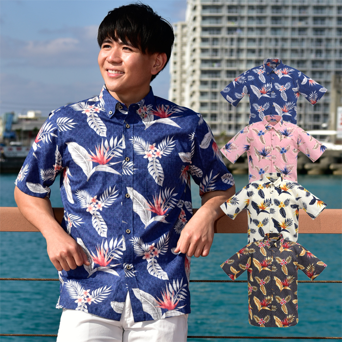 美品！TUITACI ツイタチ メンズ アロハシャツ かりゆし レッド 2 美品！TUITACI ツイタチ メンズ アロハシャツ かりゆし レッド 2