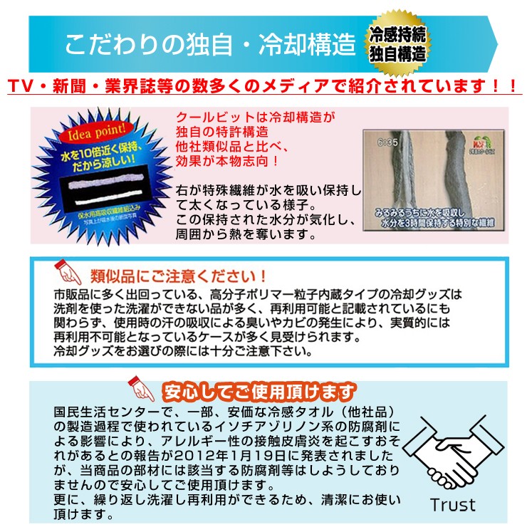 熱中症に注意しましょう！クールビットビルダーII　ヘルメット内の頂頭部と後頭部をヒンヤリ！数時間持続。