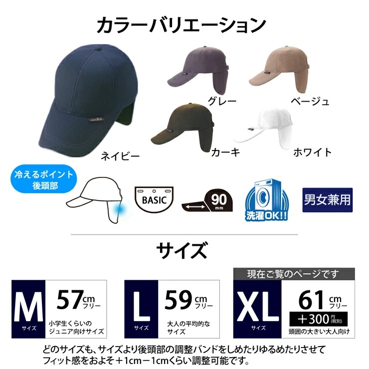 ダブルメッシュキャップのフラップについて　冷える効果一目瞭然　特許取得の実績 冷える帽子 クールビット coolbit