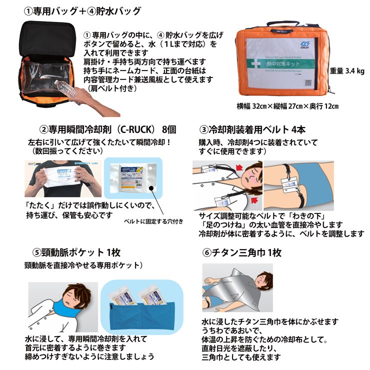 coolbit クールビット 熱中対策キット 熱中症対策 安全大会 熱中症応急