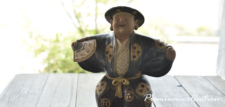 やきもの人形 福の神 織部釉 陶器製 曾風作 : 小林陶芸 - 通販 - Yahoo