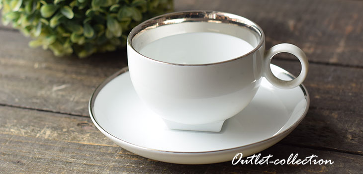 食器 アウトレット シルバー カップ＆ソーサー 個数限定品 処分価格