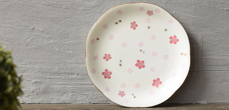 3点セット5000円　埼玉県桜区より 食器 アウトレット 縁金桜 取分け皿 個数限定品 処分価格 : 小林陶芸