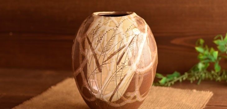 花器 花瓶 手づくり水盤 清水焼  :   : 小林陶芸