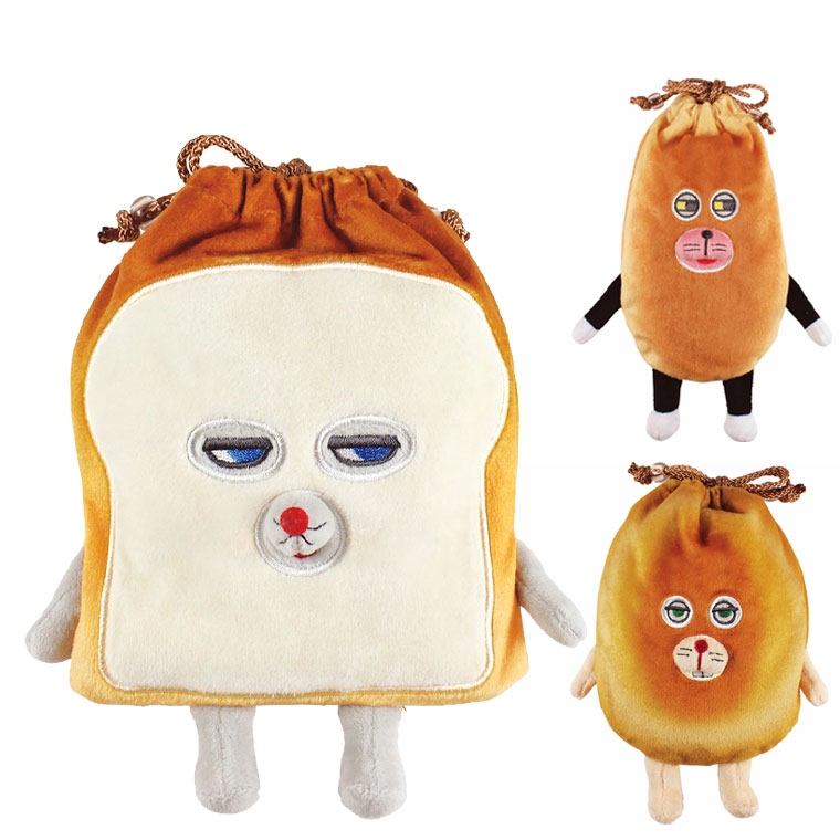 パンどろぼう 巾着 グッズ ぬいぐるみ ポーチ...の詳細画像1