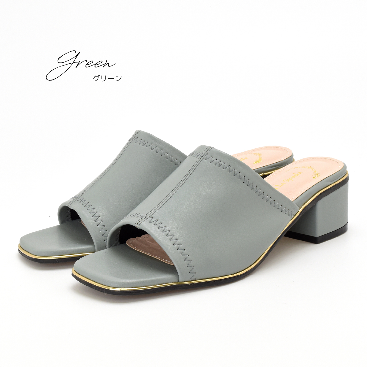 ストレッチ ミュール サンダル スクエアトゥ レディース 太ヒール チャンキーヒール オープントゥ 可愛い 痛くない 歩きやすい ローヒール #2030 |  | 03