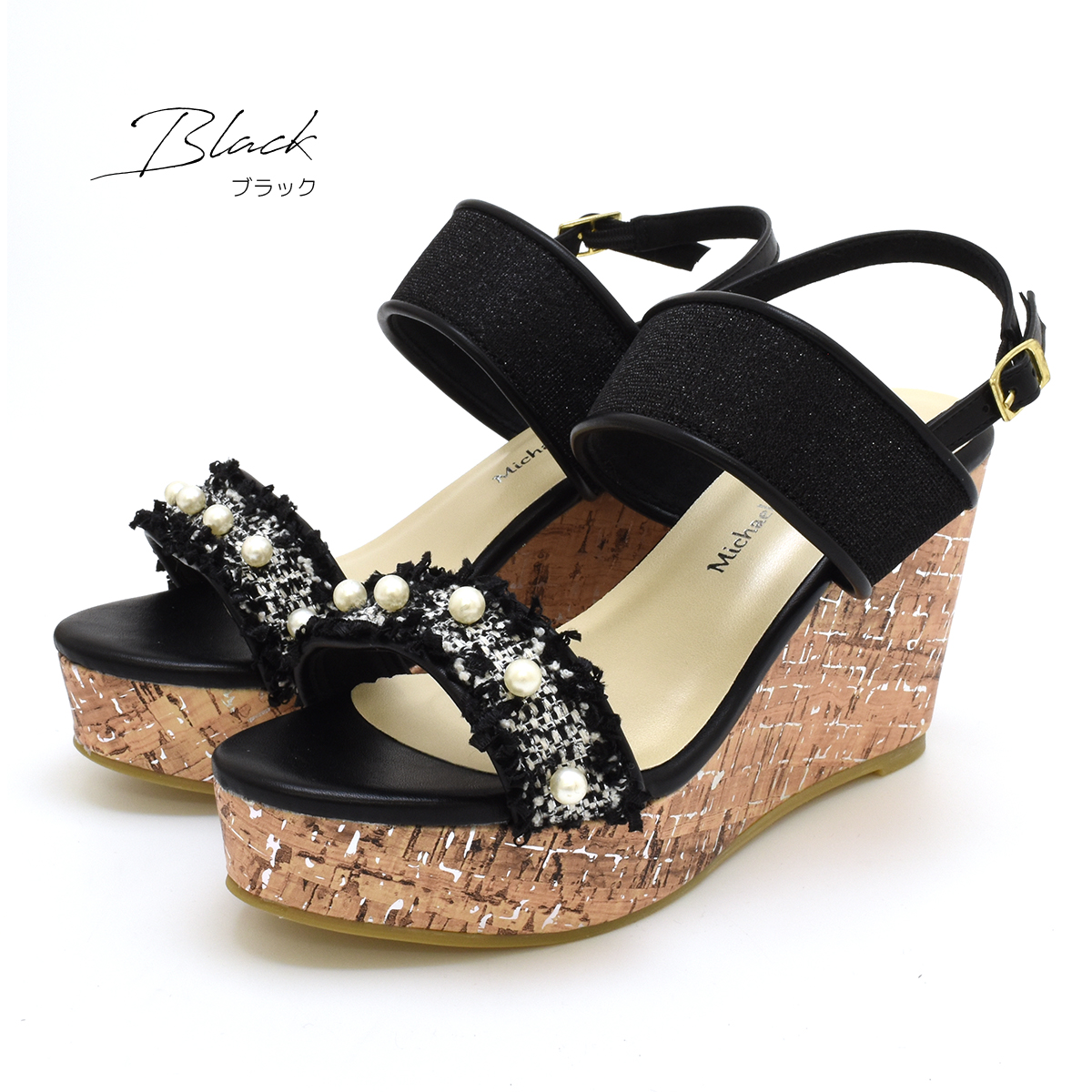 バックバンド サンダル 厚底 レディース 靴 歩きやすい おしゃれ ビジュー ウエッジヒール ウエッジサンダル ハイヒール オープントゥ #2126 |  | 01