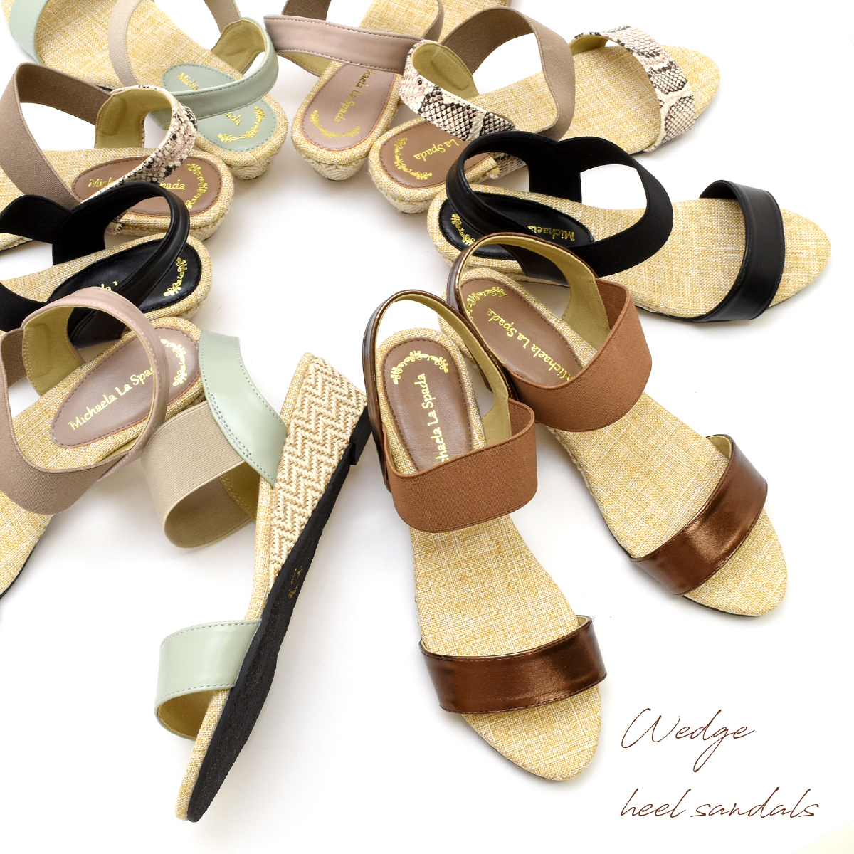 サンダル レディース ストラップ 脱げない 靴 歩きやすい ゴムベルト 痛くない 走れる ウエッジソール きらきら 軽い 夏 #2135 |  | 07