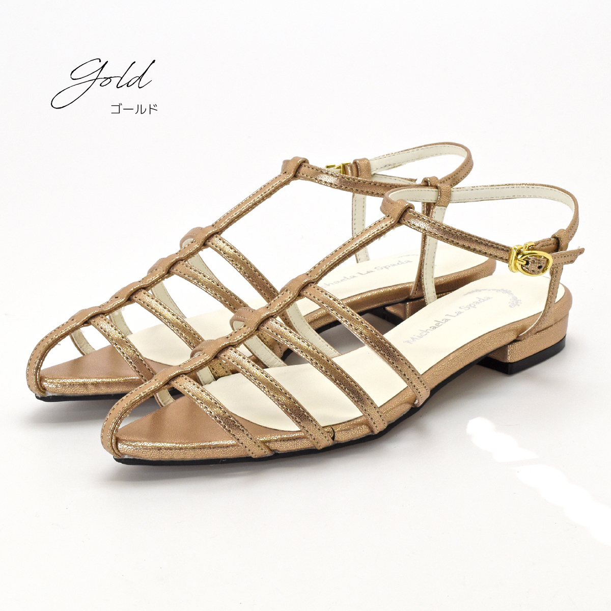 ナロー ストラップ サンダル フィッシュボーン チャンキーヒール 太めヒール レディース ローヒール シンプル #2308 |  | 03