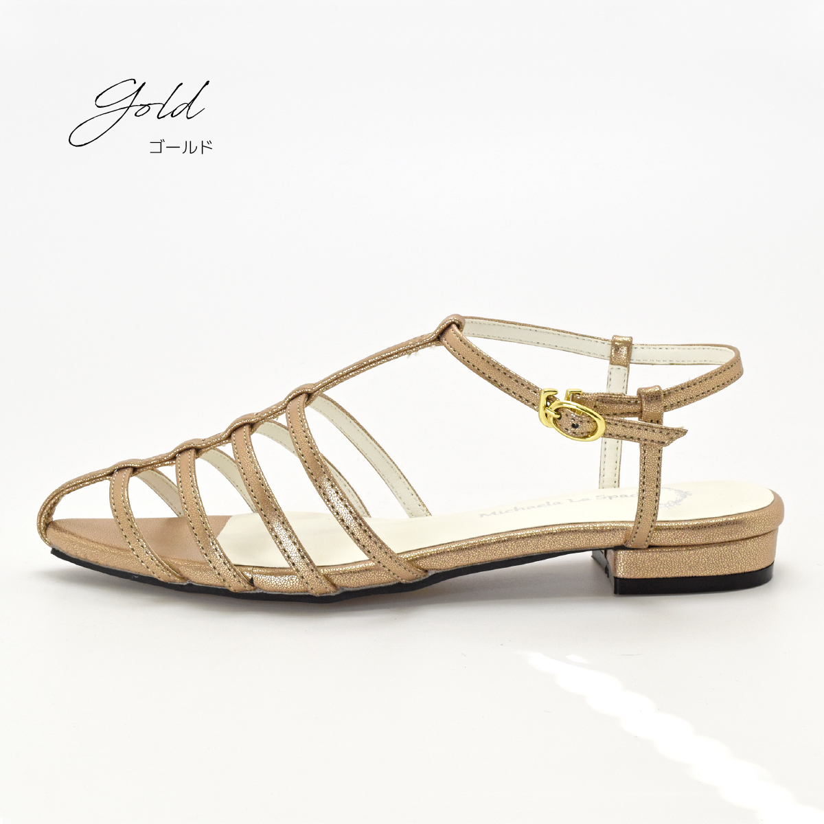 ナロー ストラップ サンダル フィッシュボーン チャンキーヒール 太めヒール レディース ローヒール シンプル #2308 |  | 09